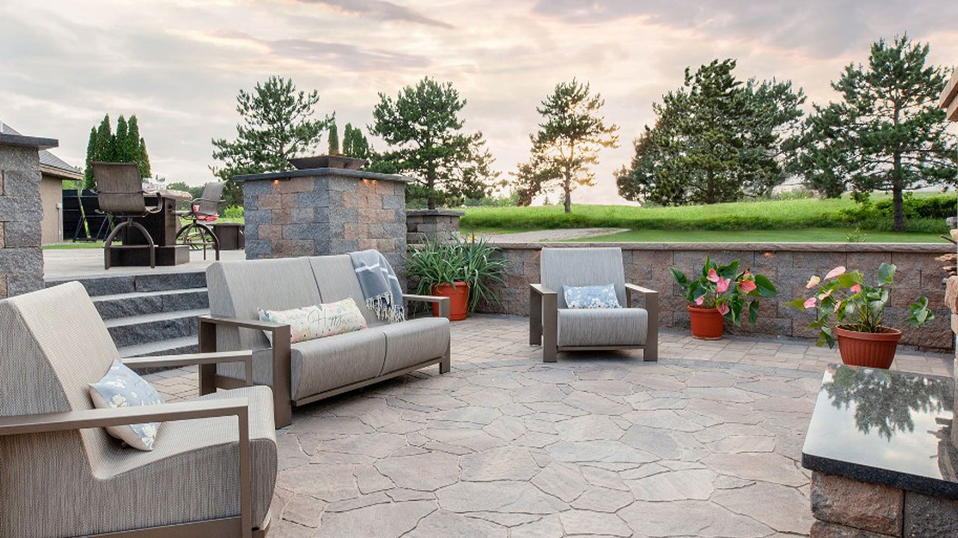 Belgard paver patio and retaining wall